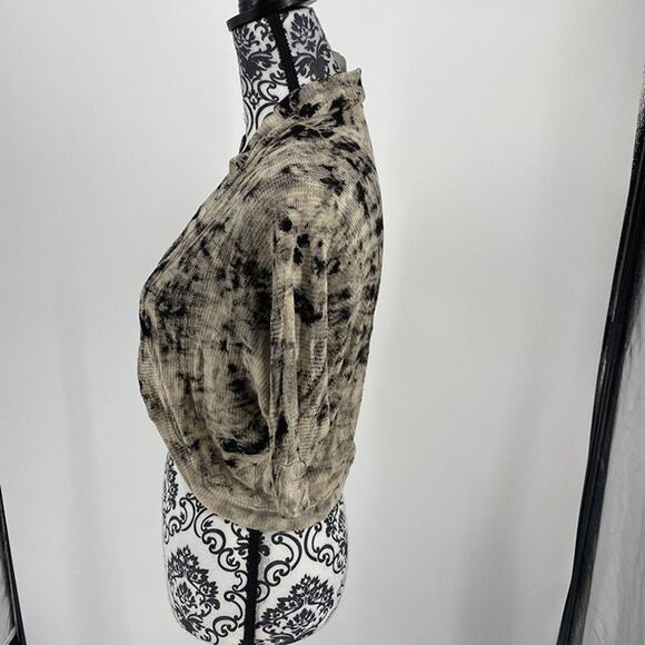 Grievergate Brown Black Mineral Wash Thermal Textured Shrug. Size Medium. - Picture 4 of 7